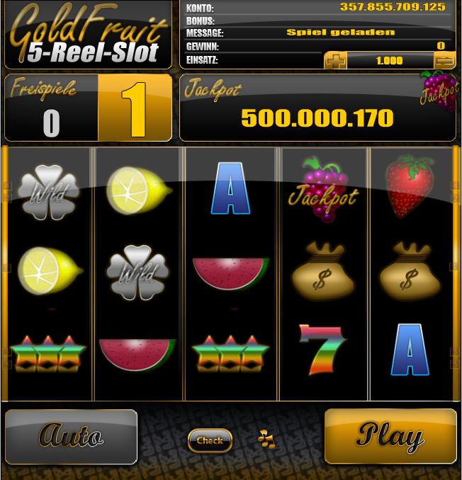 Gold Fruit 5-Reel-Slot -- Cache Free 